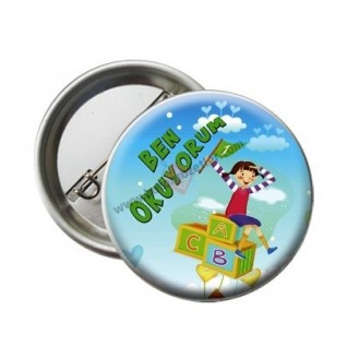 Ben Okuyorum Rozeti 58 mm Ben Okuyorum Rozeti 58 mm