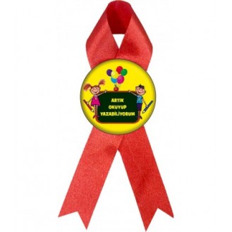 Artık Okuyup Yazıyorum Fiyonklu Rozet Artık Okuyup Yazıyorum Fiyonklu Rozet