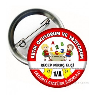 İsimli Artık Okuyup Yazıyorum Rozeti İsimli Artık Okuyup Yazıyorum Rozeti