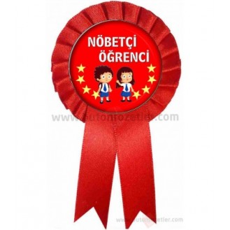 Nöbetçi Öğrenci Saten Rozetleri Kurdaleli Nöbetçi Öğrenci Saten Rozetleri Kurdaleli