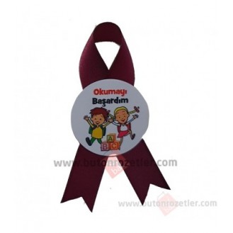 Kurdeleli Okumayı Başardım  Yaka Fiyonk Karton Baskılı 031