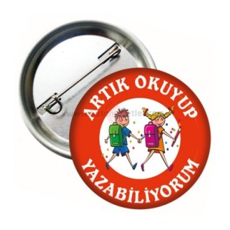 Artık Okuyup Yazabiliyorum Rozeti 44 mm Artık Okuyup Yazabiliyorum Rozeti 44 mm