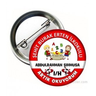 İsimli Artık Okuyorum Rozeti Kırmızı İsimli Artık Okuyorum Rozeti Kırmızı